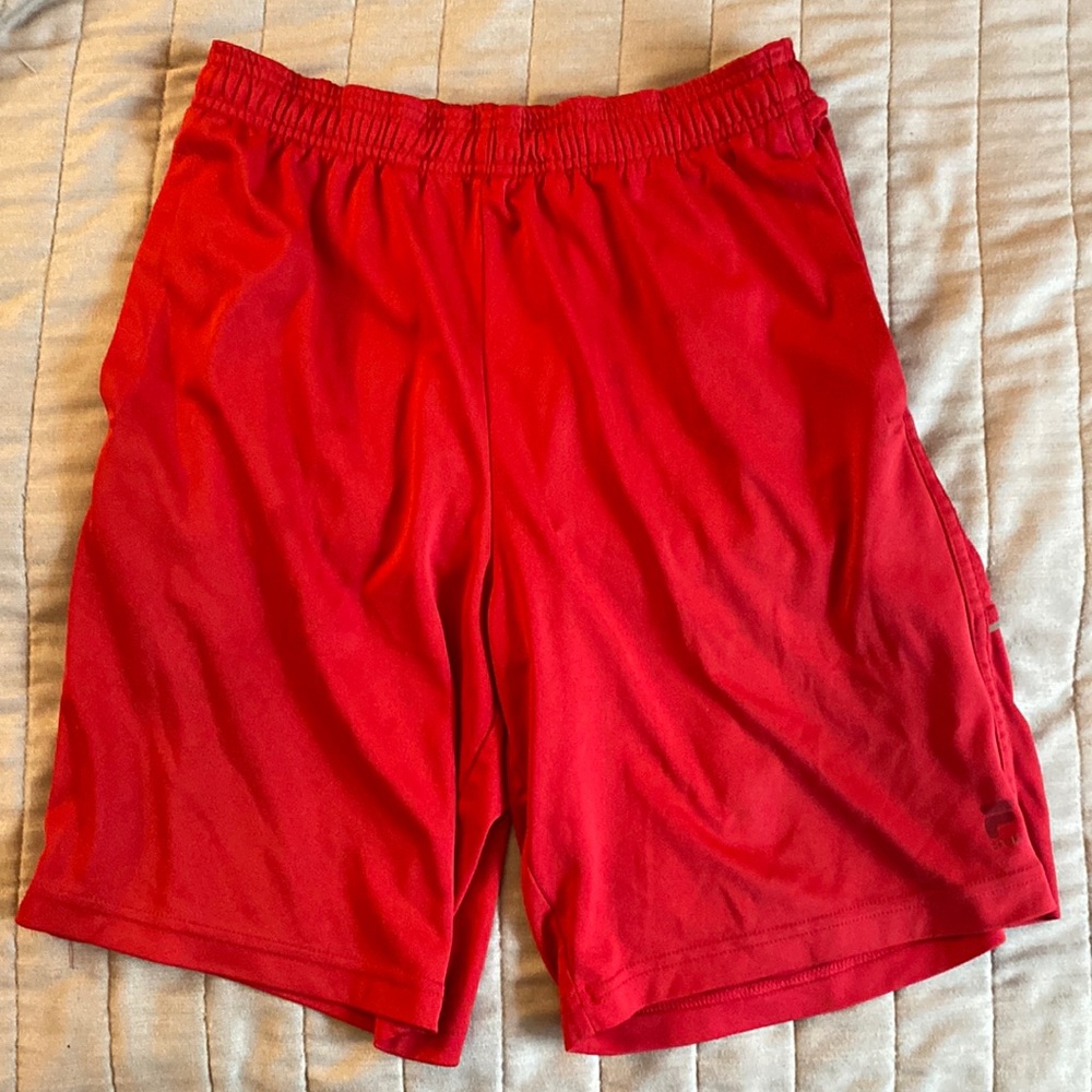 Fula Red athletic shorts
